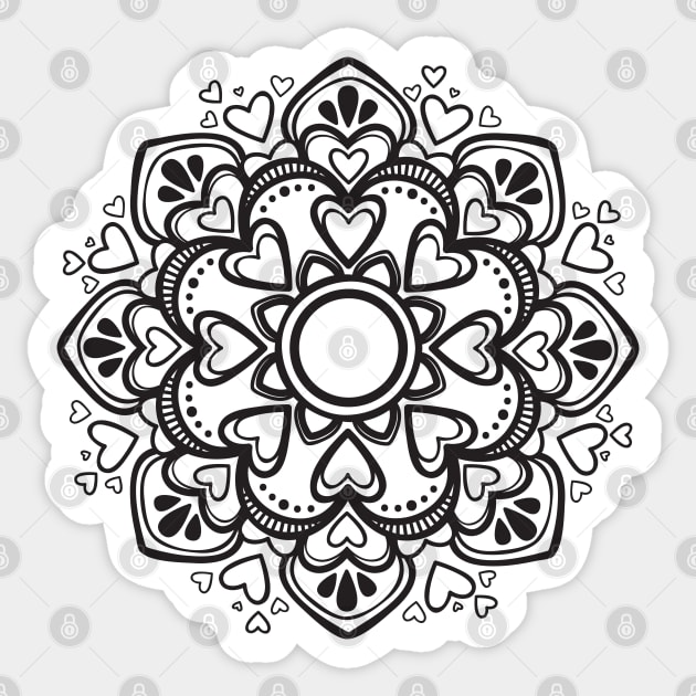 Mandala 13 Sticker by hoddynoddy